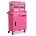 2 - in - 1 Rolling Tool Chest, 5-Drawer Tool Storage Cabinet with Wheels, Adjustable Shelf, Tool Box Organizer for Garage Warehouse Workshop