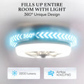Cannonx 14 Low Profile Ceiling Fans with Lights and Remote, Modern Fandelier Ceiling Fan