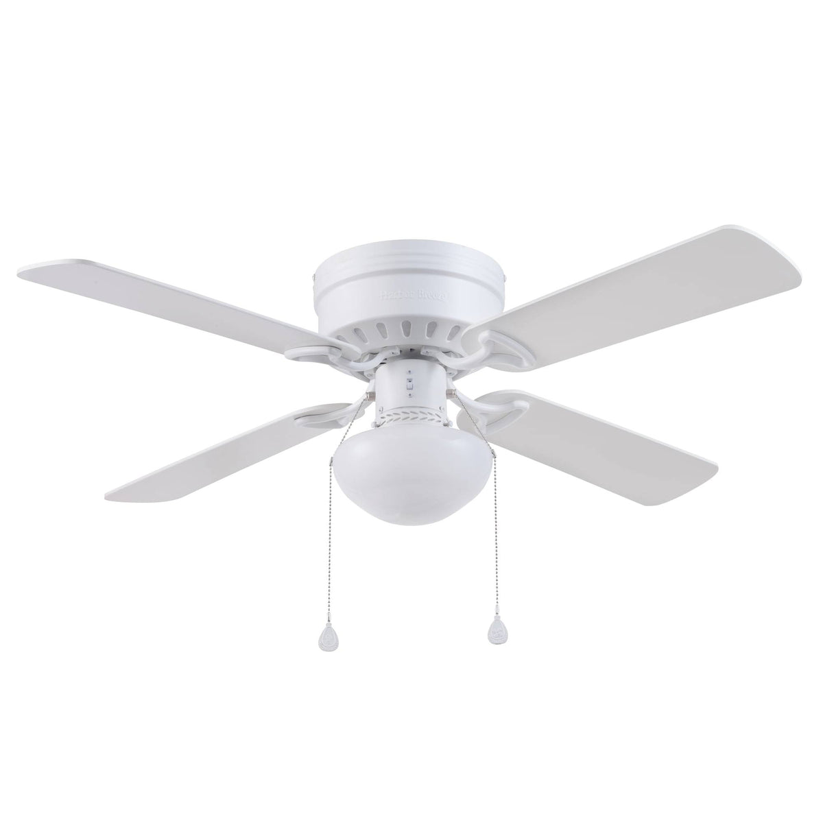 Harbor Breeze Armitage 42 - in White LED Indoor Flush Mount Ceiling Fan with Light (4 - Blade)