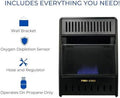 ML100TBAHR Ventless Propane Gas Blue Flame Space Heater with Thermostat Control