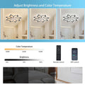 Garwarm Dimmable Ceiling Fan with Light and Remote Control, 27" Small Flush Mounted Ceiling Fan