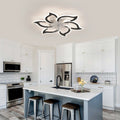 Garwarm Dimmable Ceiling Fan with Light and Remote Control, 27" Small Flush Mounted Ceiling Fan