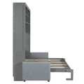 Queen Murphy Bed with Sofa - 2 - in - 1 Design, Storage Solutions & Dual - Piston Mechanism