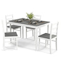 Costway 5-Piece Solid Wood Dining Set for Kitchen