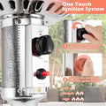 50,000 BTU Propane Outdoor Heater, Round Patio Heater with Stainless Steel Burner, Tip - Over, Flame - Out Protection, Wheels, CSA Certificated