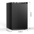 KNDKO 3.2cu.ft Upright Freezer, Compact Freezer with Removable Shelves, Adjustable Thermostat for Home/Kitchen/Office, SILVER