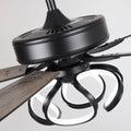 Parrot Uncle 52 - Inch Contemporary Chrome Ceiling Fan with Integrated LED Lights and Remote Control