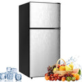 3.5 Cu.ft Mini Fridge Freezer, 2 Door Small Refrigerator, 7 Level Adjustable Thermostat Freezer Fridge for Living Room, Kitchen and Apartment, Sivelr