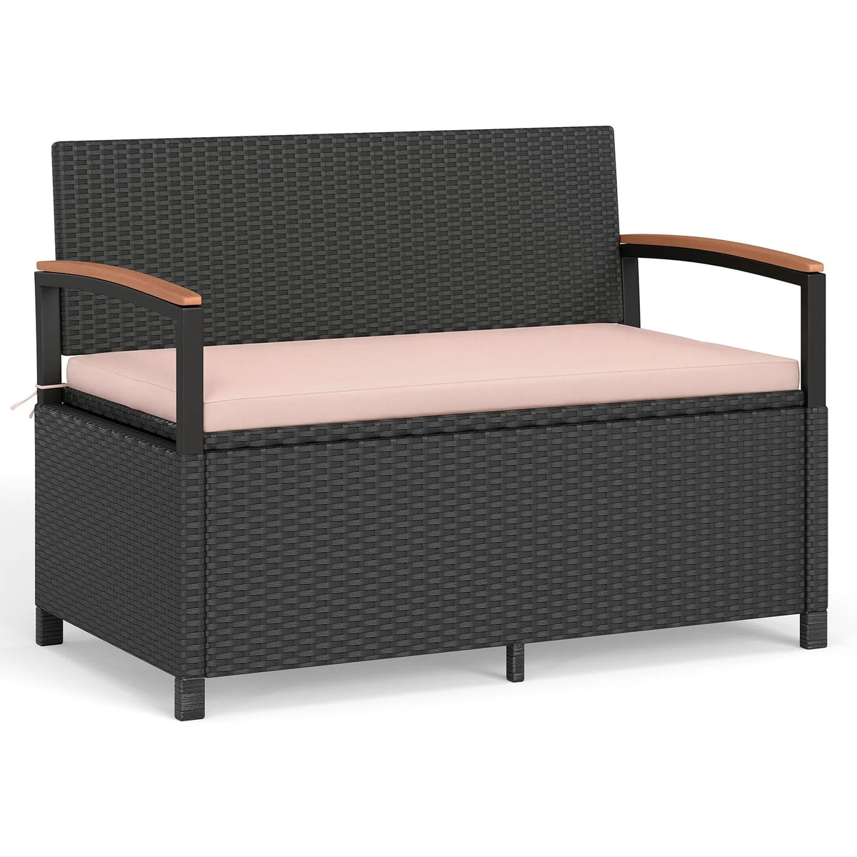 Tangkula 46 Gallon Outdoor Bench with Storage