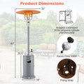 50,000 BTU Propane Outdoor Heater, Round Patio Heater with Stainless Steel Burner, Tip - Over, Flame - Out Protection, Wheels, CSA Certificated