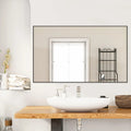 H - A Black&Gold Framed Rectangle Bathroom Mirrors for Wall, Wall Mounted Vintage Mirror Vertical or Horizontal Hanging for Living Room, Bedroom (40''X24''Vintage)