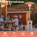 50,000 BTU Propane Outdoor Heater, Round Patio Heater with Stainless Steel Burner, Tip - Over, Flame - Out Protection, Wheels, CSA Certificated
