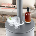 50,000 BTU Propane Outdoor Heater, Round Patio Heater with Stainless Steel Burner, Tip - Over, Flame - Out Protection, Wheels, CSA Certificated