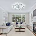 Garwarm Dimmable Ceiling Fan with Light and Remote Control, 27" Small Flush Mounted Ceiling Fan