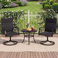 Tangkula Padded Patio Swivel Chairs Set of 4/2 Heavy Duty Metal Frame Rocker Chair