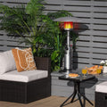 11,000 BTU Tabletop Propane Patio Heater, Portable Stainless Steel Outdoor Heater with Adjustable Flame & Tip - Over Protection