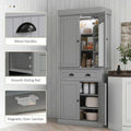 Spaco 17-Tier Kitchen Small Pantry Cabinet with 2 Doors and 6 Adjustable Shelves, Cabinet Pantry, Freestanding 5-Tier Shelving Pantries