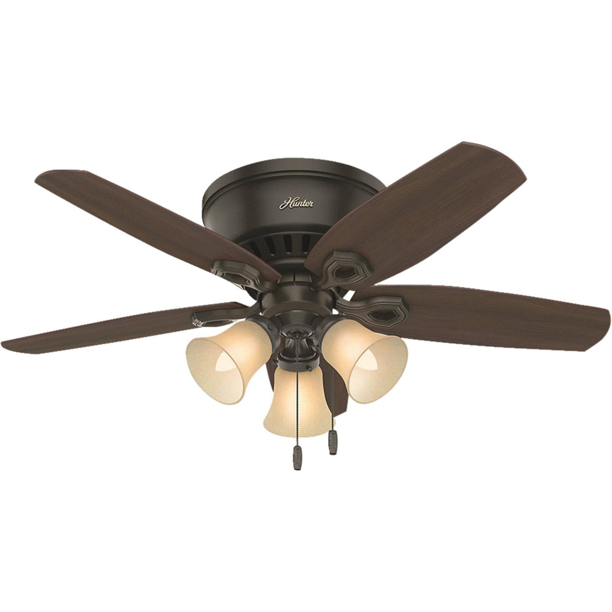 Hunter Builder Low Profile 42" Ceiling Fan with Light - New Bronze