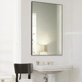 H - A Black&Gold Framed Rectangle Bathroom Mirrors for Wall, Wall Mounted Vintage Mirror Vertical or Horizontal Hanging for Living Room, Bedroom (40''X24''Vintage)