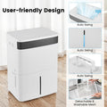 74 Pints Dehumidifier for Home & Basement, 4500 Sq.Ft Portable Dehumidifier with Drain Hose, 24H Timer, 3-Color Indicator, Auto Defrost for Bathroom