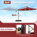 Tangkula 10ft Solar Patio Umbrella with Base Included