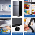 3.5 Cu.ft Mini Fridge Freezer, 2 Door Small Refrigerator, 7 Level Adjustable Thermostat Freezer Fridge for Living Room, Kitchen and Apartment, Sivelr