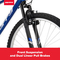 Huffy 26" Rock Creek Mountain Bike, Fits Riders 5'0"+, Blue, Adult, Men'S