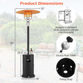 50,000 BTU Propane Outdoor Heater, Round Patio Heater with Stainless Steel Burner, Tip - Over, Flame - Out Protection, Wheels, CSA Certificated