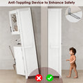 Bathroom Cabinet, Tall Storage Cabinet with Doors and Adjustable Shelf, Freestanding Floor Pantry Cabinet