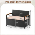 Tangkula 46 Gallon Outdoor Bench with Storage