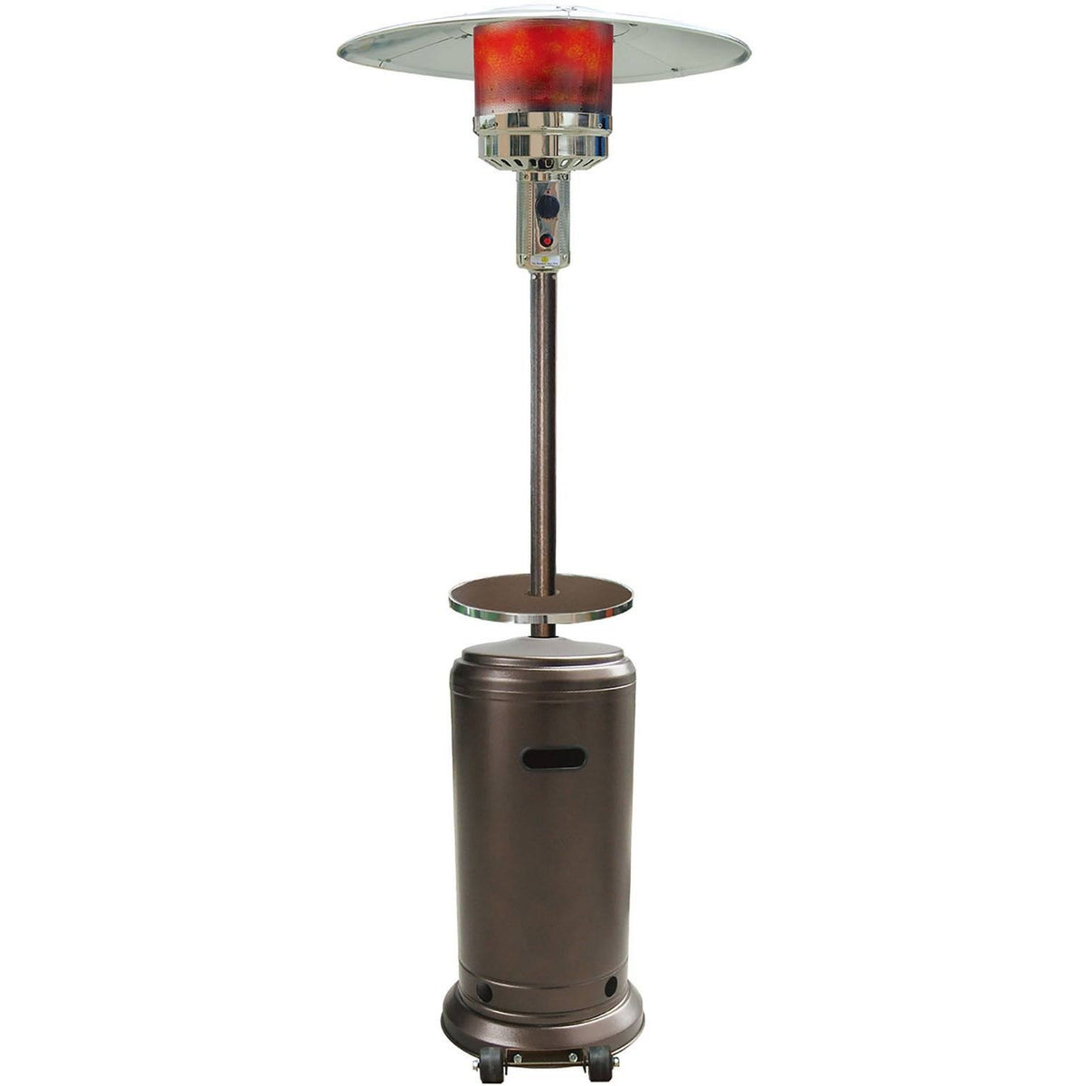 Hanover - 7 - ft. 48,000 BTU Steel Umbrella Propane Patio Heater - Hammered Bronze