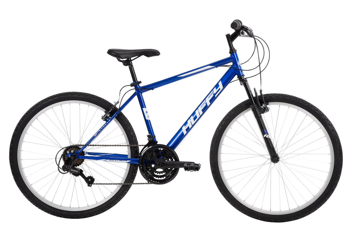 Huffy 26" Rock Creek Mountain Bike, Fits Riders 5'0"+, Blue, Adult, Men'S