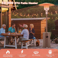 50,000 BTU Propane Outdoor Heater, Round Patio Heater with Stainless Steel Burner, Tip - Over, Flame - Out Protection, Wheels, CSA Certificated