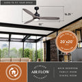 Vaxcel Curtiss Satin Brass Mid - Century Modern MCM Wood Propeller Ceiling Fan with LED Light Kit and Remote