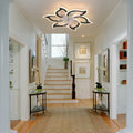 Garwarm Dimmable Ceiling Fan with Light and Remote Control, 27" Small Flush Mounted Ceiling Fan