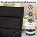 Tangkula Padded Patio Swivel Chairs Set of 4/2 Heavy Duty Metal Frame Rocker Chair