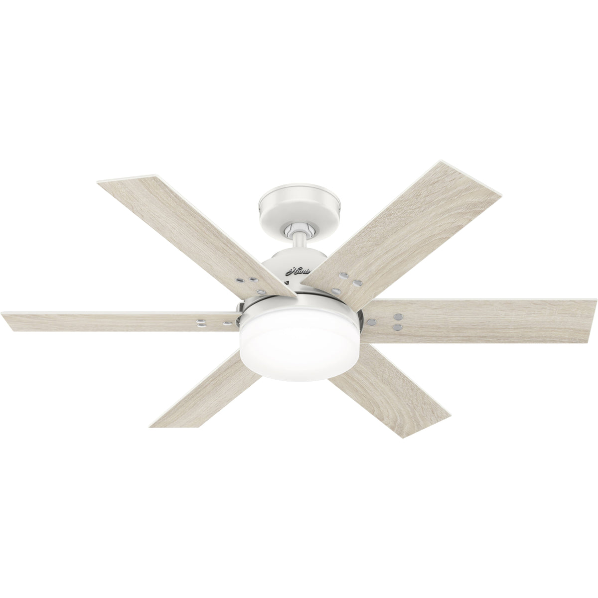 Hunter Pacer 44 - in Fresh White LED Indoor Ceiling Fan with Light Remote