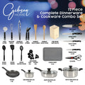 Gibson Home 71 Piece Stainless Steel Silver Cookware Combo Set