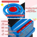 6V 2 - Seater Ride On Train with Detachable Carriage, Under - Seat Storage, Whistle & Flashing LED Lights, Trackless Electric Ride On Toy for Kids