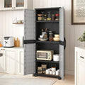 68" Lockable Plastic Storage Cabinet with 3 Adjustable Shelves, Vertical Shelving Unit Utility Garage Organizer for Basement, Laundry Room & Mudroom