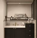 H - A Black&Gold Framed Rectangle Bathroom Mirrors for Wall, Wall Mounted Vintage Mirror Vertical or Horizontal Hanging for Living Room, Bedroom (40''X24''Vintage)