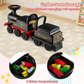 6V 2 - Seater Ride On Train with Detachable Carriage, Under - Seat Storage, Whistle & Flashing LED Lights, Trackless Electric Ride On Toy for Kids