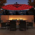 Tangkula 10ft Solar Patio Umbrella with Base Included