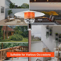 50,000 BTU Propane Patio Heater, Standing Stainless Steel Outdoor Heater with Wheels, Triple Protection, CSA Certified for Deck & Commercial