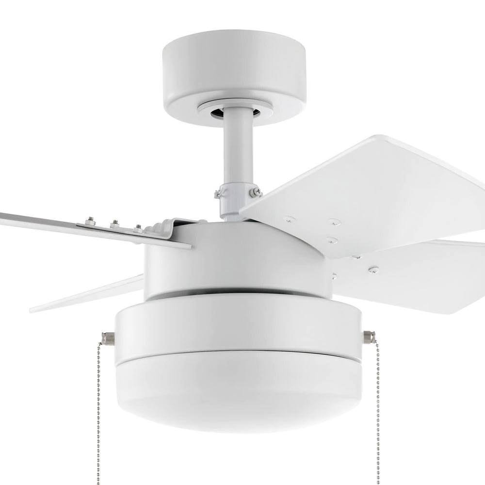 Hampton Bay YG922B - MWH Metarie II 24 in. Indoor Matte White Ceiling Fan with Light