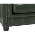 Hancock Tufted Top Grain Italian Leather Chesterfield Sofa - Dimensions: 31" H x 86" W x 40" D