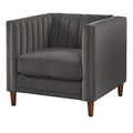 Lifestorey Paxton Tuxedo Chair with Channel Stitch Design