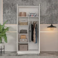 5-Shelf Wardrobe Cabinet with Double Doors, Home Storage Organizer