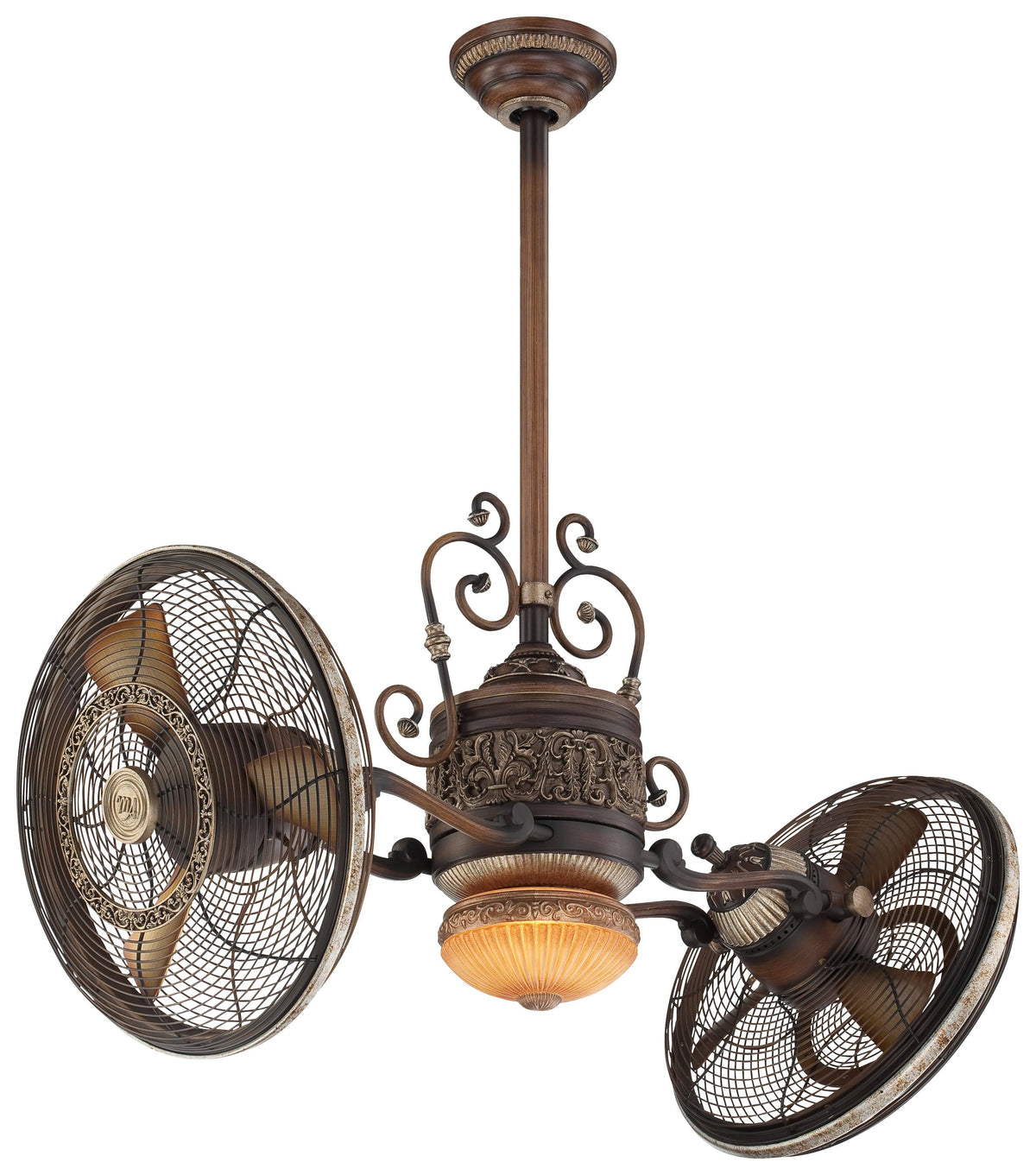 Minka Aire Traditional Gyro LED 42" Ceiling Fan, Belcaro Walnut