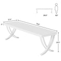 78.74 - Inch Extra Long Double Computer Desk with Stylish Metal Legs for Home Office